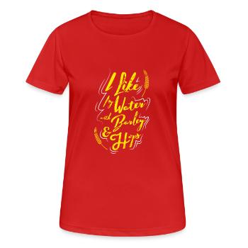 I Like My Water with Barley and Hops - Craft beer - Women's Breathable T-Shirt - red - Front - AI Model Female 172 dark (172cm)