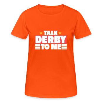 PARLER DERBY - T-shirt respirant Femme - orange néon - Devant - AI Model Female 172 dark (172cm)