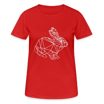 low poly bunny - Women's Breathable T-Shirt - red - Front - AI Model Female 172 dark (172cm)