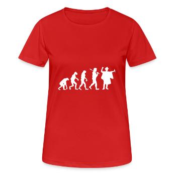 Graduierung - Evolution - Geschenk - Frauen T-Shirt atmungsaktiv - Rot - Vorne - AI Model Female 172 dark (172cm)