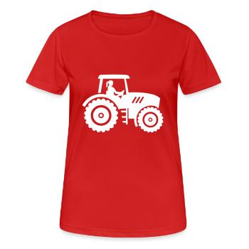 Female farmer - Women's Breathable T-Shirt - red - Front - AI Model Female 172 dark (172cm)