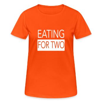 femme enceinte - T-shirt respirant Femme - orange néon - Devant - AI Model Female 172 dark (172cm)