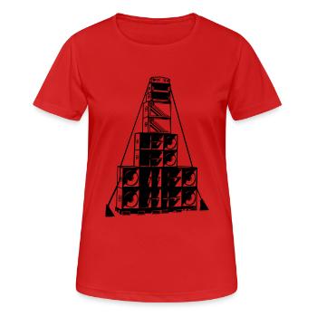 freeparty soundsystem - Frauen T-Shirt atmungsaktiv - Rot - Vorne - AI Model Female 172 dark (172cm)
