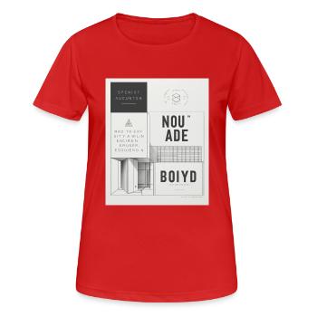 Affiche d’architecture moderne - T-shirt respirant Femme - rouge - Devant - AI Model Female 172 dark (172cm)