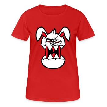 Hase Monster Böse Gefährlich Cool Halloween Horror - Frauen T-Shirt atmungsaktiv - Rot - Vorne - AI Model Female 172 dark (172cm)