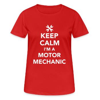 Motor mechanic - Women's Breathable T-Shirt - red - Front - AI Model Female 172 dark (172cm)