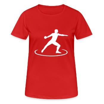 Discus throw - Women's Breathable T-Shirt - red - Front - AI Model Female 172 dark (172cm)