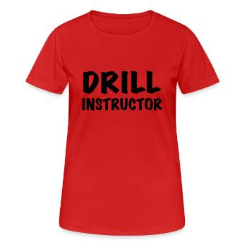 Drill Instructor - Women's Breathable T-Shirt - red - Front - AI Model Female 172 dark (172cm)