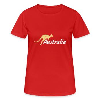 australia - T-shirt respirant Femme - rouge - Devant - AI Model Female 172 dark (172cm)