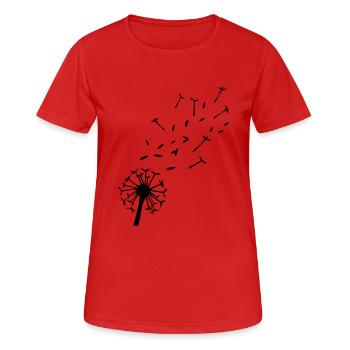 Löwenzahn - Frauen T-Shirt atmungsaktiv - Rot - Vorne - AI Model Female 172 dark (172cm)