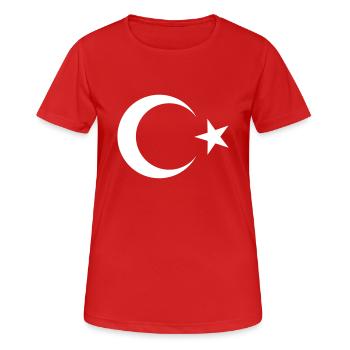 Drapeau turc - T-shirt respirant Femme - rouge - Devant - AI Model Female 172 dark (172cm)