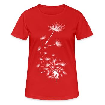 Pusteblume Design 7 - Frauen T-Shirt atmungsaktiv - Rot - Vorne - AI Model Female 172 dark (172cm)