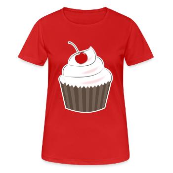 muffin - Women's Breathable T-Shirt - red - Front - AI Model Female 172 dark (172cm)