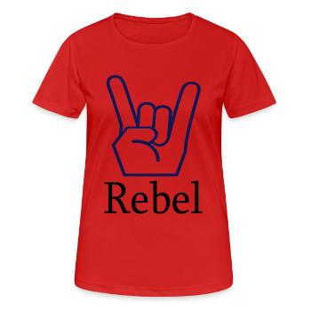 Rebel metal fist - Women's Breathable T-Shirt - red - Front - AI Model Female 172 dark (172cm)