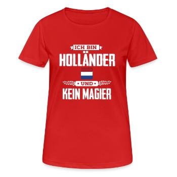 Ich bin Holländer - Frauen T-Shirt atmungsaktiv - Rot - Vorne - AI Model Female 172 dark (172cm)