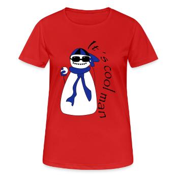 It s cool man - Frauen T-Shirt atmungsaktiv - Rot - Vorne - AI Model Female 172 dark (172cm)
