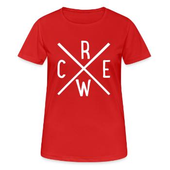crew - Women's Breathable T-Shirt - red - Front - AI Model Female 172 dark (172cm)