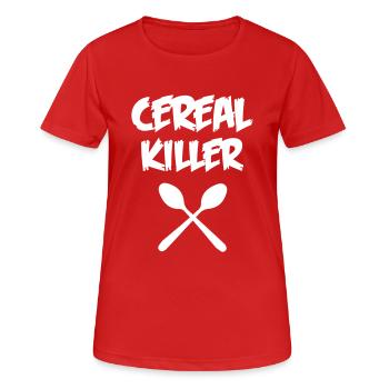 CEREAL KILLER - Women's Breathable T-Shirt - red - Front - AI Model Female 172 dark (172cm)