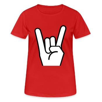 Main de roche - T-shirt respirant Femme - rouge - Devant - AI Model Female 172 dark (172cm)