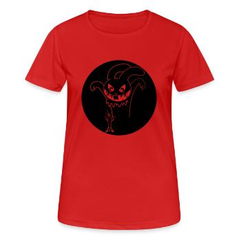 Lapin d'halloween - T-shirt respirant Femme - rouge - Devant - AI Model Female 172 dark (172cm)