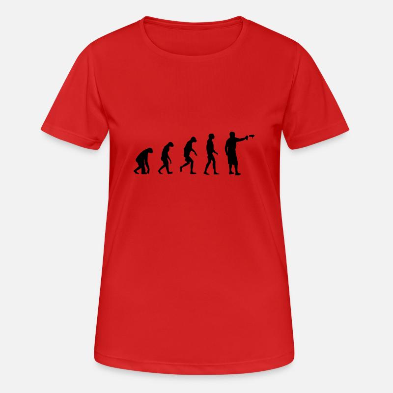 Evolution de Graffiti/ Streetart / Bombing - T-shirt respirant Femme - rouge