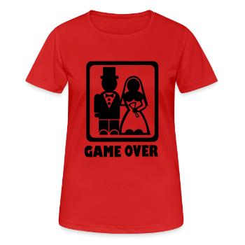 Game over - Frauen T-Shirt atmungsaktiv - Rot - Vorne - AI Model Female 172 dark (172cm)