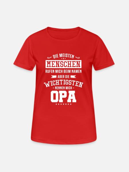 opa spruch familie namen - Frauen T-Shirt atmungsaktiv - Rot