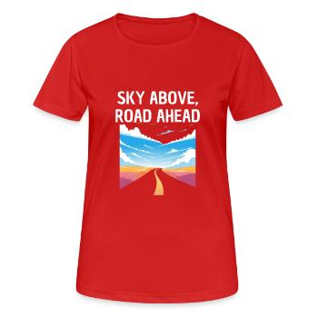CONCEPTION DE VOYAGE EN VOITURE - T-shirt respirant Femme - rouge - Devant - AI Model Female 172 dark (172cm)