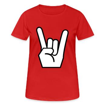 Rock & Roll - T-shirt respirant Femme - rouge - Devant - AI Model Female 172 dark (172cm)
