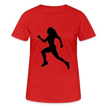 courir, coureuse, coureur - T-shirt respirant Femme - rouge - Devant - AI Model Female 172 dark (172cm)