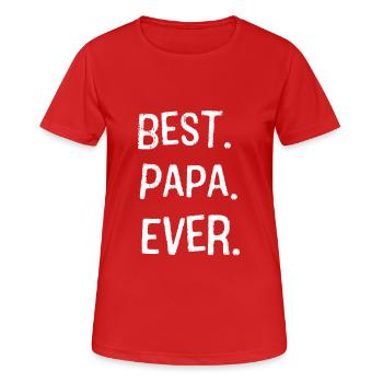 Bester Papa - Frauen T-Shirt atmungsaktiv - Rot - Vorne - AI Model Female 172 dark (172cm)