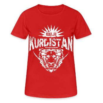 Kurdistan-weiß - Frauen T-Shirt atmungsaktiv - Rot - Vorne - AI Model Female 172 dark (172cm)