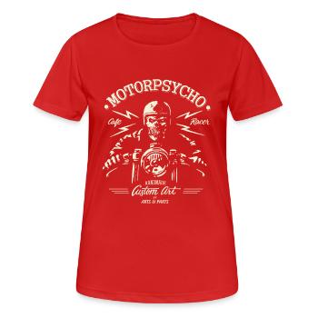 CafeRacer - Frauen T-Shirt atmungsaktiv - Rot - Vorne - AI Model Female 172 dark (172cm)