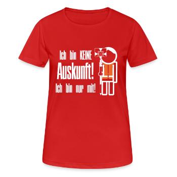 Informations arpenteur - T-shirt respirant Femme - rouge - Devant - AI Model Female 172 dark (172cm)