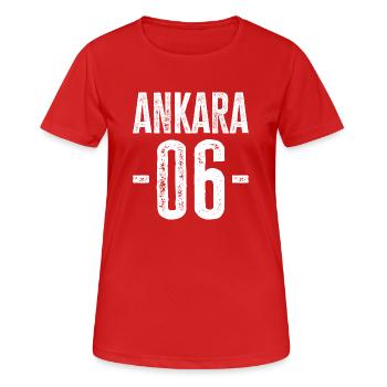 Ankara 06 – Stolz auf die Hauptstadtregion - Frauen T-Shirt atmungsaktiv - Rot - Vorne - AI Model Female 172 dark (172cm)