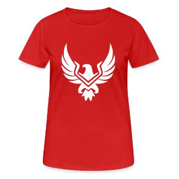 Eagle Falcon Symbol Coat of Arms Pictogram Vector - Women's Breathable T-Shirt - red - Front - AI Model Female 172 dark (172cm)
