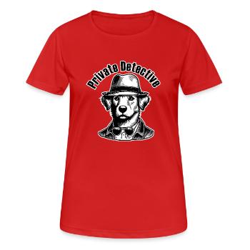 Chien détective mignon - Private Detective Design - T-shirt respirant Femme - rouge - Devant - AI Model Female 172 dark (172cm)