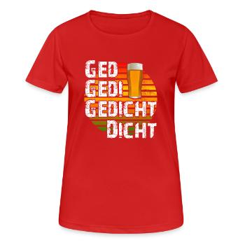 Gedi Pate Taufpate Taufe Geschenk - Frauen T-Shirt atmungsaktiv - Rot - Vorne - AI Model Female 172 dark (172cm)