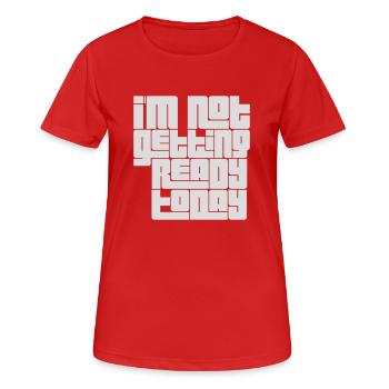 ne pas se préparer aujourd’hui - T-shirt respirant Femme - rouge - Devant - AI Model Female 172 dark (172cm)