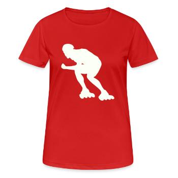 Roller - T-shirt respirant Femme - rouge - Devant - AI Model Female 172 dark (172cm)
