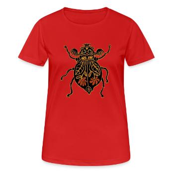 coléoptère des fleurs coloré - T-shirt respirant Femme - rouge - Devant - AI Model Female 172 dark (172cm)