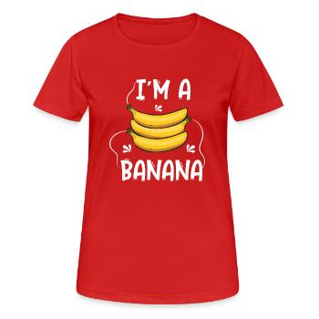 I’m a Banana – Motif de banane amusant et unique - T-shirt respirant Femme - rouge - Devant - AI Model Female 172 dark (172cm)