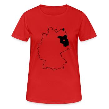 brandenburg - Frauen T-Shirt atmungsaktiv - Rot - Vorne - AI Model Female 172 dark (172cm)