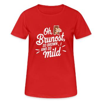 Oh- Brunost so brown and so mild - Women's Breathable T-Shirt - red - Front - AI Model Female 172 dark (172cm)