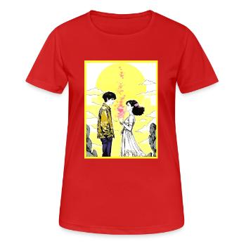 Liebendes Paar - Frauen T-Shirt atmungsaktiv - Rot - Vorne - AI Model Female 172 dark (172cm)