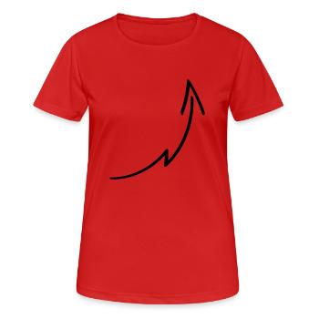 Arrow Design - Frauen T-Shirt atmungsaktiv - Rot - Vorne - AI Model Female 172 dark (172cm)