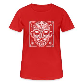 Masque - T-shirt respirant Femme - rouge - Devant - AI Model Female 172 dark (172cm)