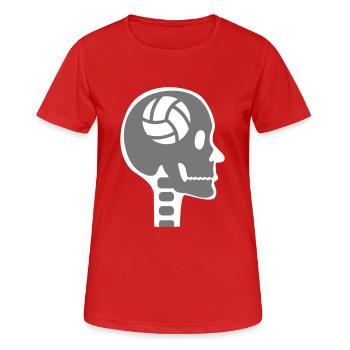 Volleyball im Kopf - Frauen T-Shirt atmungsaktiv - Rot - Vorne - AI Model Female 172 dark (172cm)