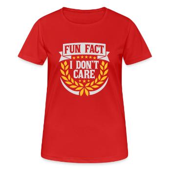 Je me fiche des faits - T-shirt respirant Femme - rouge - Devant - AI Model Female 172 dark (172cm)