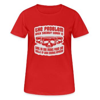 boissons de crânes ennemis - T-shirt respirant Femme - rouge - Devant - AI Model Female 172 dark (172cm)